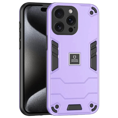 For iPhone 15 Pro Max Phone Case Dual Layer Hard PC + Soft TPU Protective Cover