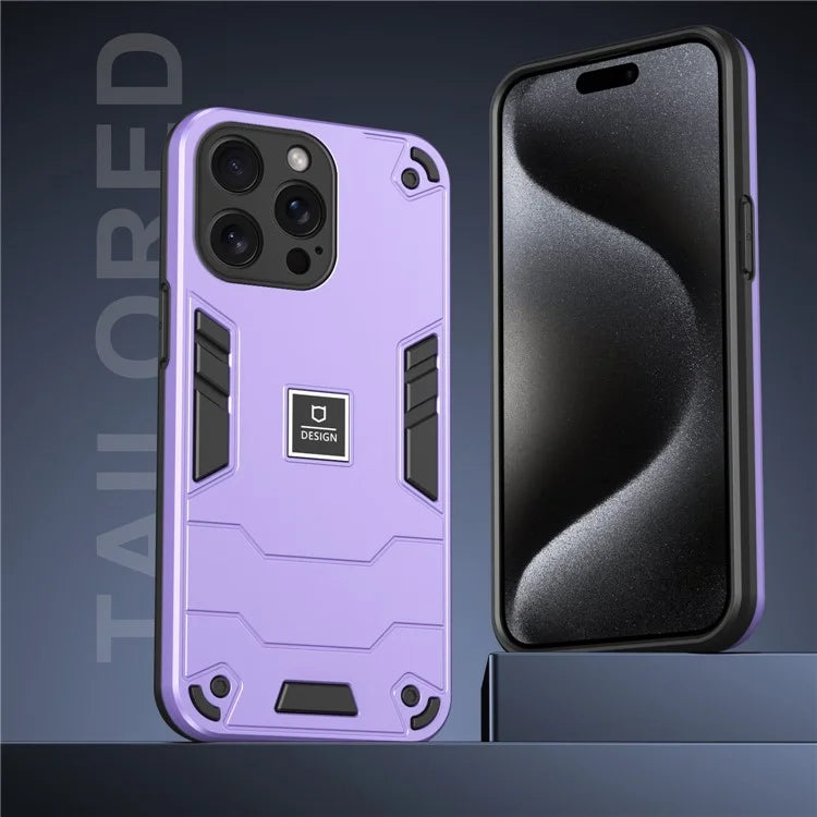 For iPhone 15 Pro Max Phone Case Dual Layer Hard PC + Soft TPU Protective Cover