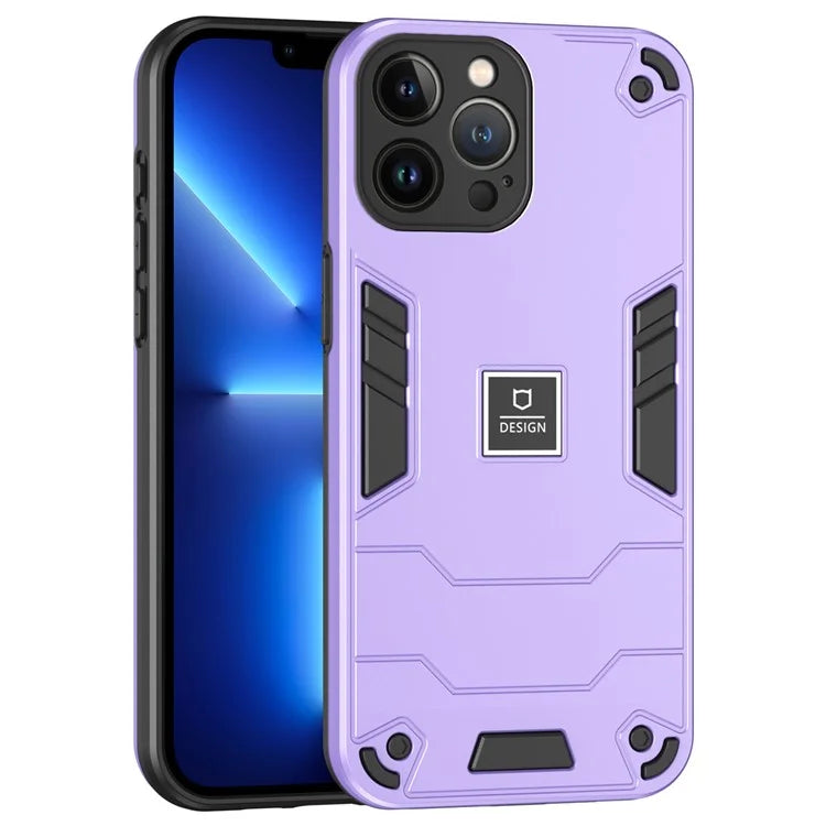 For iPhone 13 Pro Max Phone Case Dual Layer Hard PC + Soft TPU Shockproof Tough Cover