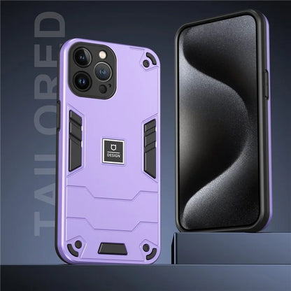 For iPhone 13 Pro Max Phone Case Dual Layer Hard PC + Soft TPU Shockproof Tough Cover