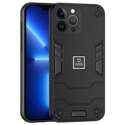For iPhone 13 Pro Max Phone Case Dual Layer Hard PC + Soft TPU Shockproof Tough Cover