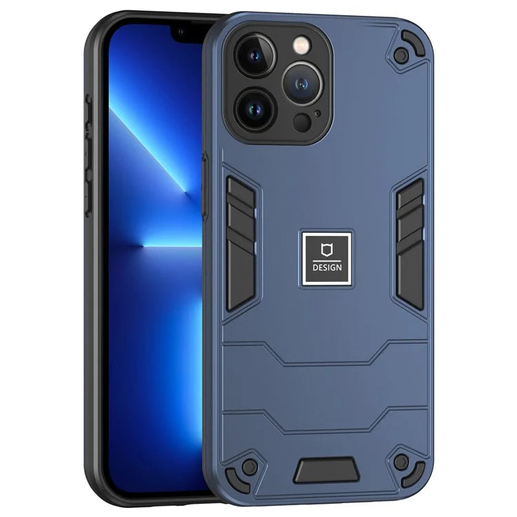 For iPhone 13 Pro Max Phone Case Dual Layer Hard PC + Soft TPU Shockproof Tough Cover