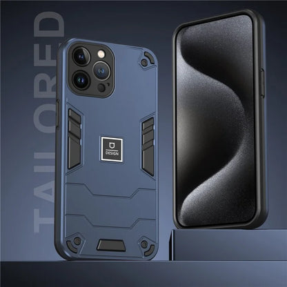 For iPhone 13 Pro Max Phone Case Dual Layer Hard PC + Soft TPU Shockproof Tough Cover