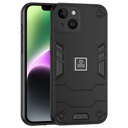 For iPhone 14 Phone Case Cover Hybrid Design Hard PC Back and Flexible TPU Frame
