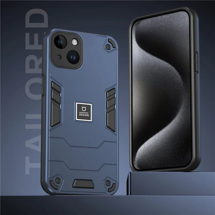 For iPhone 14 Phone Case Cover Hybrid Design Hard PC Back and Flexible TPU Frame
