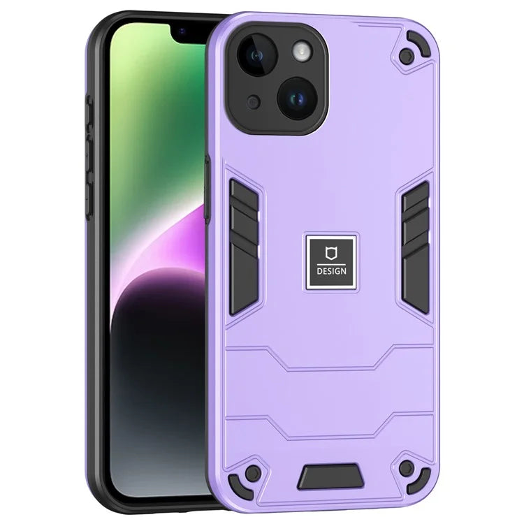 For iPhone 14 Phone Case Cover Hybrid Design Hard PC Back and Flexible TPU Frame