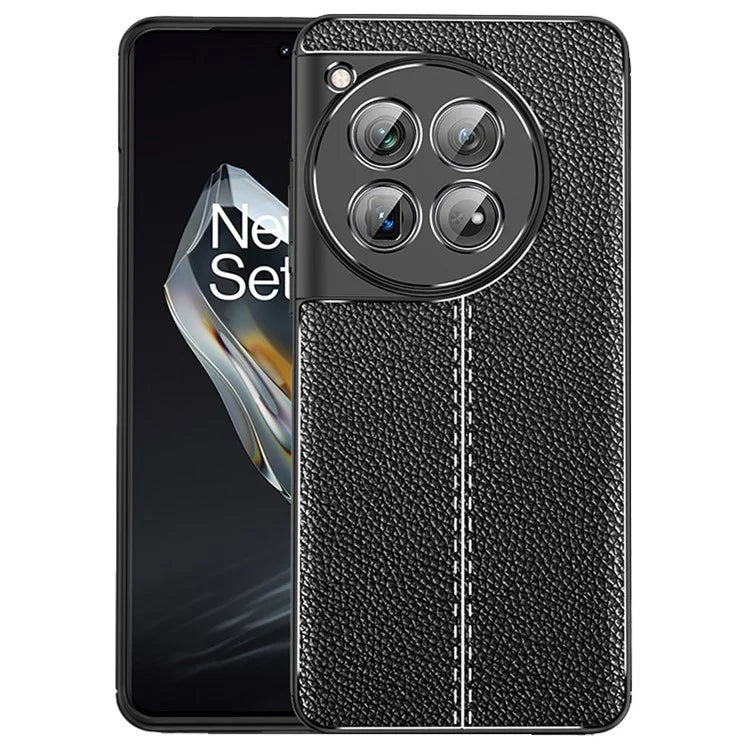 For OnePlus 12 5G Soft TPU Case Litchi Texture Protective Phone Cover