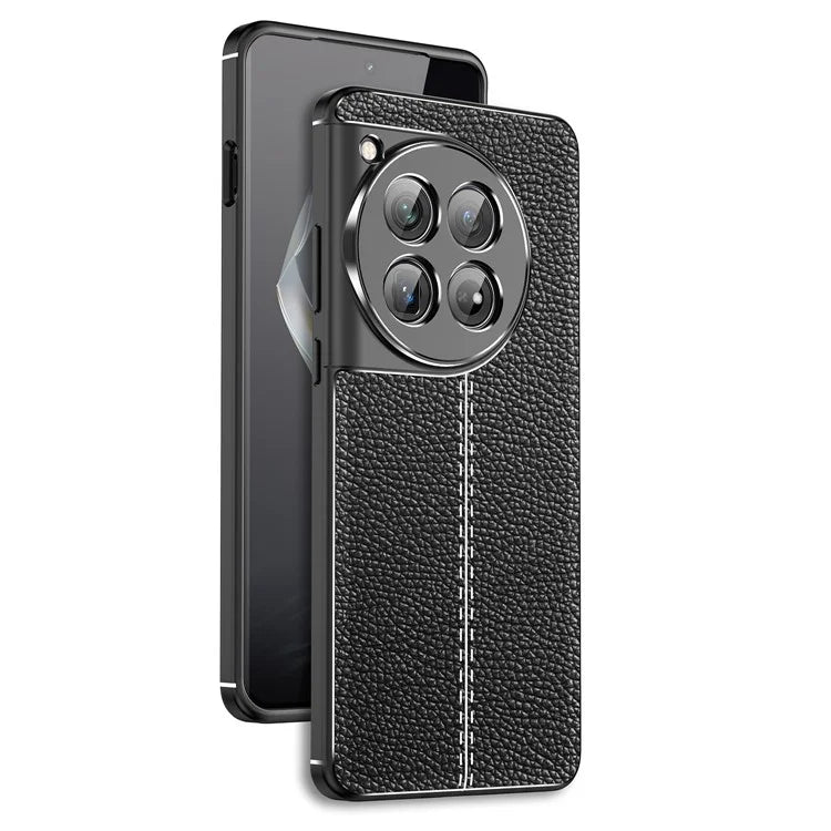 For OnePlus 12 5G Soft TPU Case Litchi Texture Protective Phone Cover