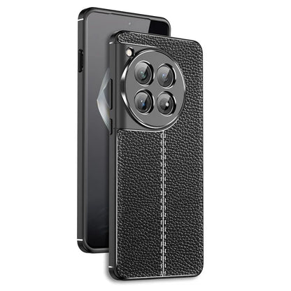 For OnePlus 12 5G Soft TPU Case Litchi Texture Protective Phone Cover