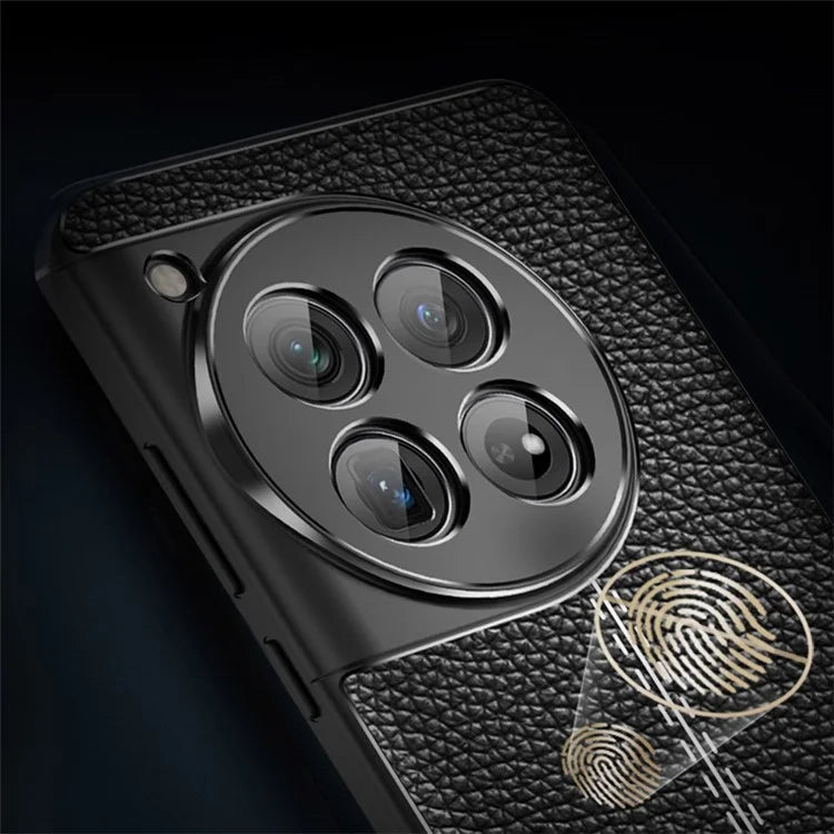 For OnePlus 12 5G Soft TPU Case Litchi Texture Protective Phone Cover