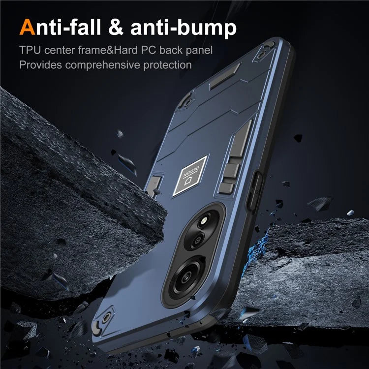 For Oppo A78 4G Case Protective PC+TPU Dual Layer Hybrid Phone Cover