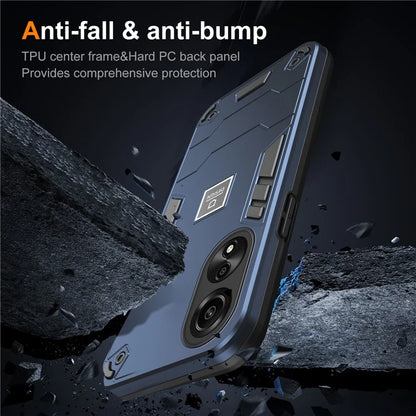 For Oppo A78 4G Case Protective PC+TPU Dual Layer Hybrid Phone Cover