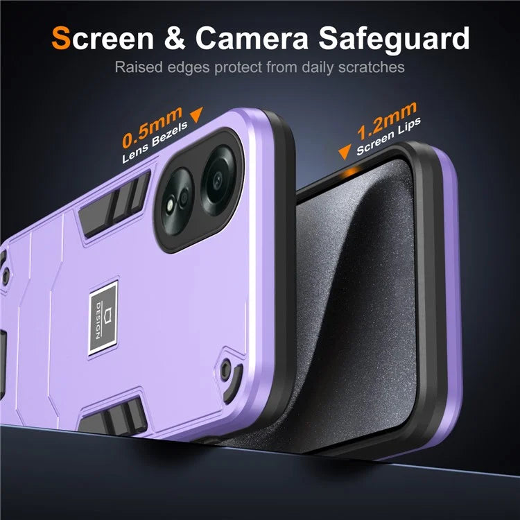 For Oppo A58 4G Case 2-in-1 TPU+PC Drop Protective Phone Cover