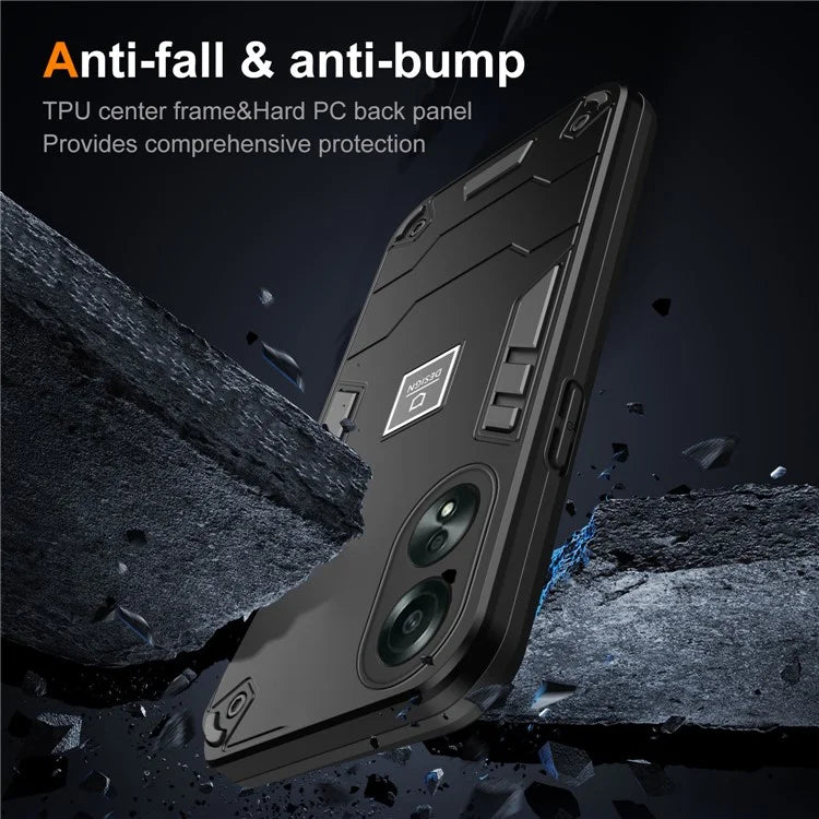For Oppo A58 4G Case 2-in-1 TPU+PC Drop Protective Phone Cover