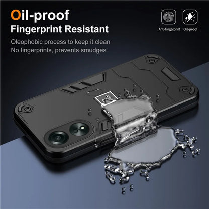 For Oppo A58 4G Case 2-in-1 TPU+PC Drop Protective Phone Cover