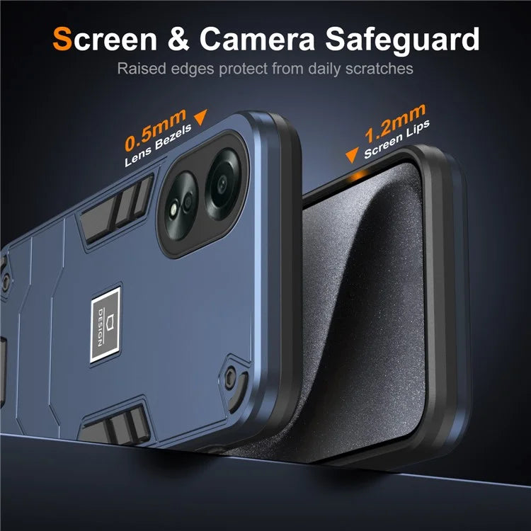 For Oppo A58 4G Case 2-in-1 TPU+PC Drop Protective Phone Cover