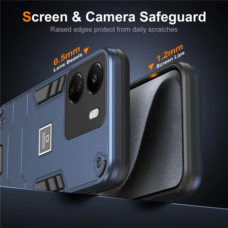 For Xiaomi Redmi 13C 4G / Poco C65 4G Case PC+TPU Dual Layers Phone Cover