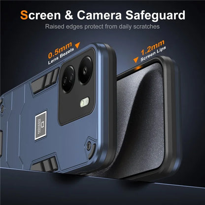For Xiaomi Redmi 13C 4G / Poco C65 4G Case PC+TPU Dual Layers Phone Cover