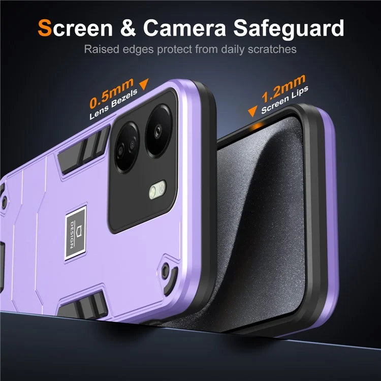 For Xiaomi Redmi 13C 4G / Poco C65 4G Case PC+TPU Dual Layers Phone Cover
