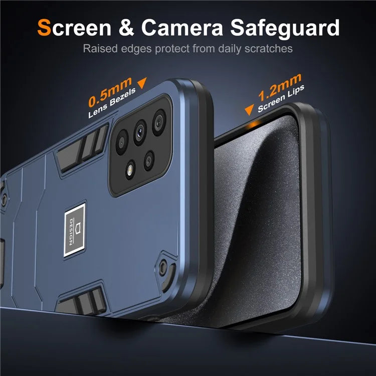 For Samsung Galaxy A73 5G Protective Case Hard PC Soft TPU Phone Cover 2-in-1 Hybrid