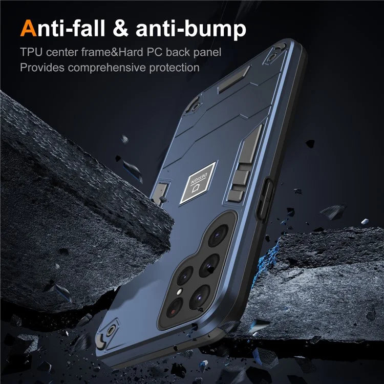 For Samsung Galaxy S23 Ultra Phone Case TPU Flexible Frame + Hard PC Back Cover