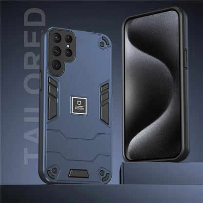 For Samsung Galaxy S23 Ultra Phone Case TPU Flexible Frame + Hard PC Back Cover
