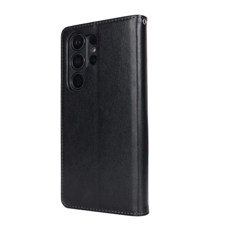 For Samsung Galaxy S23 Ultra Case R61 Texture PU Leather+TPU Phone Protector with Hand Strap