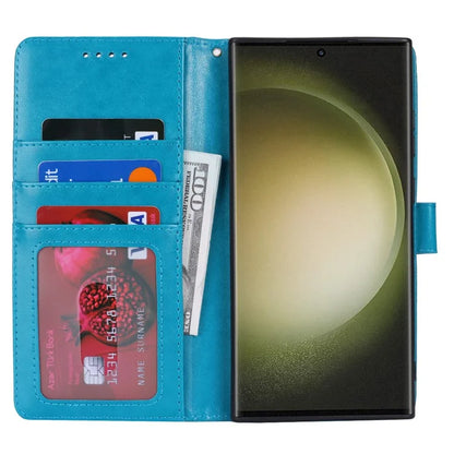 For Samsung Galaxy S23 Ultra Case R61 Texture PU Leather+TPU Phone Protector with Hand Strap