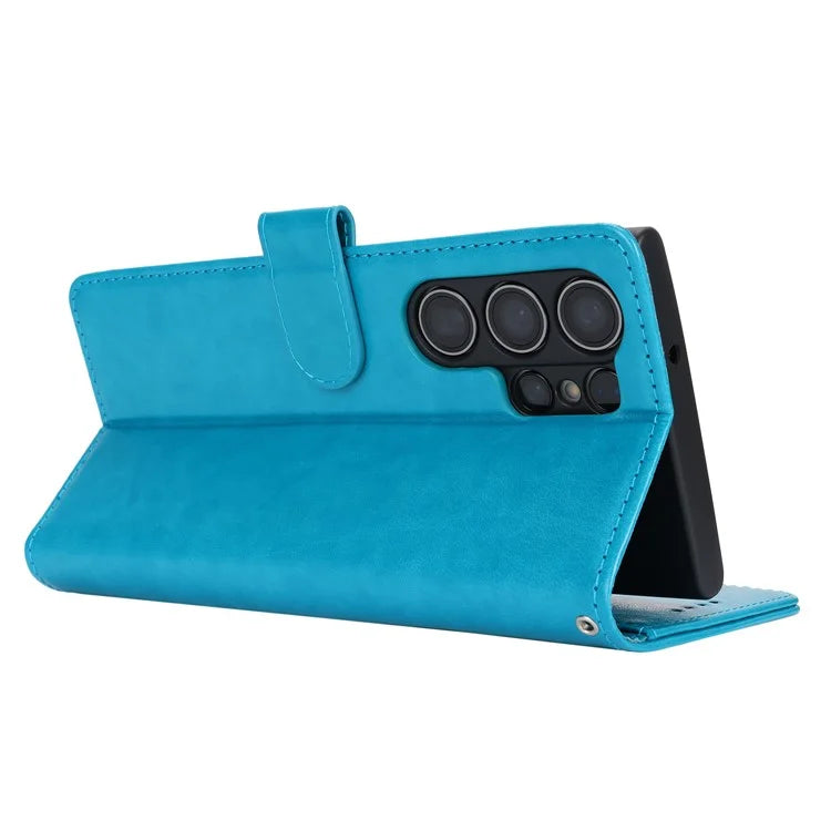 For Samsung Galaxy S23 Ultra Case R61 Texture PU Leather+TPU Phone Protector with Hand Strap