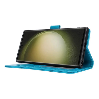 For Samsung Galaxy S23 Ultra Case R61 Texture PU Leather+TPU Phone Protector with Hand Strap