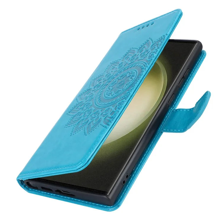 For Samsung Galaxy S23 Ultra Case R61 Texture PU Leather+TPU Phone Protector with Hand Strap