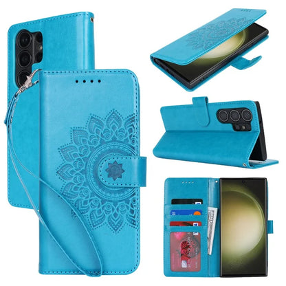 For Samsung Galaxy S23 Ultra Case R61 Texture PU Leather+TPU Phone Protector with Hand Strap