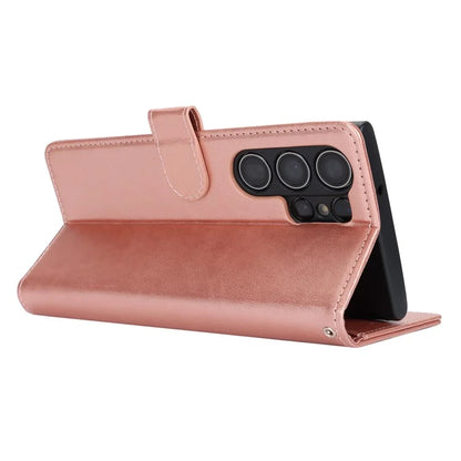 For Samsung Galaxy S23 Ultra Case R61 Texture PU Leather+TPU Phone Protector with Hand Strap