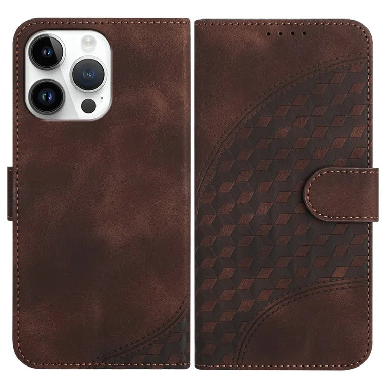 YX0060 For iPhone 15 Pro Max Phone Case Wallet PU Leather Cover
