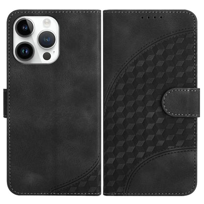 YX0060 For iPhone 14 Pro Max Leather Case Elephant Head Pattern Phone Wallet Cover
