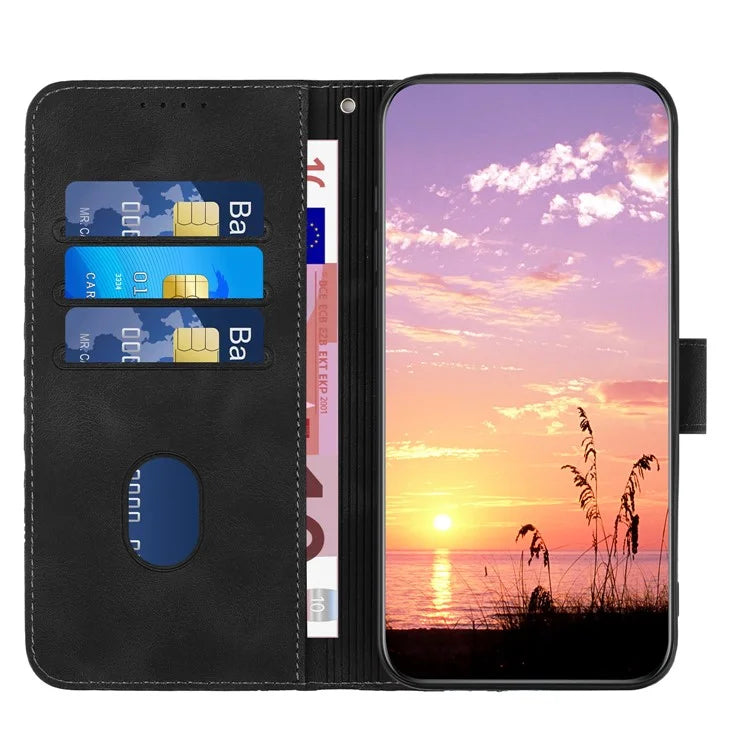 YX0060 For iPhone 14 Pro Max Leather Case Elephant Head Pattern Phone Wallet Cover