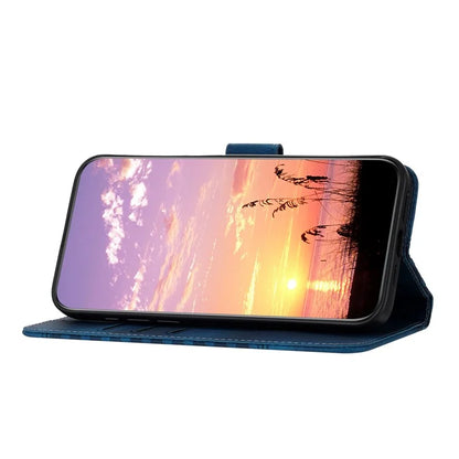 YX0060 For iPhone 14 Pro Max Leather Case Elephant Head Pattern Phone Wallet Cover
