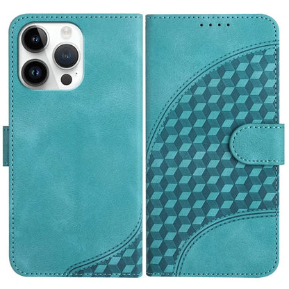 YX0060 For iPhone 14 Pro Max Leather Case Elephant Head Pattern Phone Wallet Cover