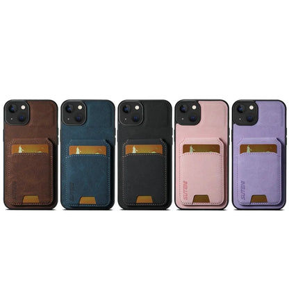 SUTENI H02 For iPhone 13 6.1 inch Case Litchi Texture Vertical Flip Kickstand Phone Cover