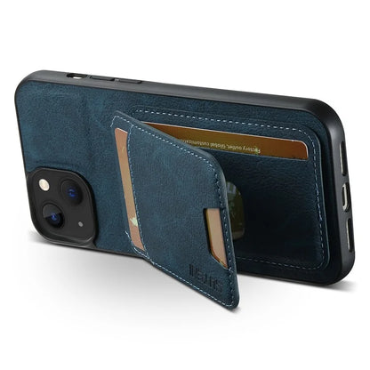 SUTENI H02 For iPhone 13 6.1 inch Case Litchi Texture Vertical Flip Kickstand Phone Cover