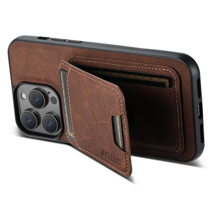 SUTENI H02 For iPhone 11 Pro Max Case Litchi Texture Kickstand Card Slots Protective Shell
