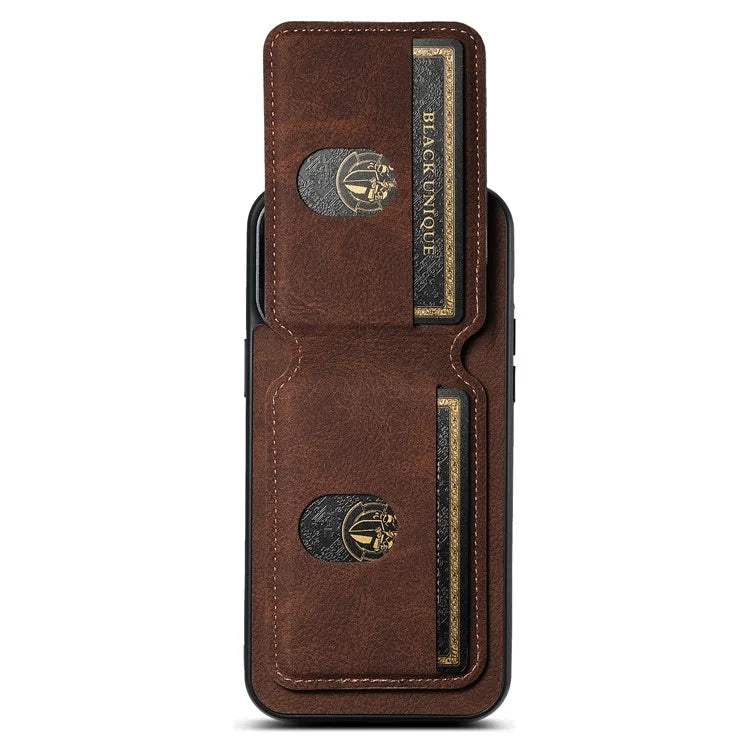 SUTENI H02 For iPhone 11 Pro Max Case Litchi Texture Kickstand Card Slots Protective Shell
