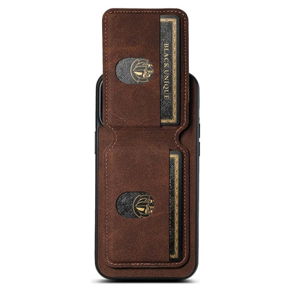 SUTENI H02 For iPhone 11 Pro Max Case Litchi Texture Kickstand Card Slots Protective Shell