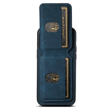 SUTENI H02 For iPhone 11 Pro Max Case Litchi Texture Kickstand Card Slots Protective Shell