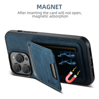 SUTENI H02 For iPhone 11 Pro Max Case Litchi Texture Kickstand Card Slots Protective Shell