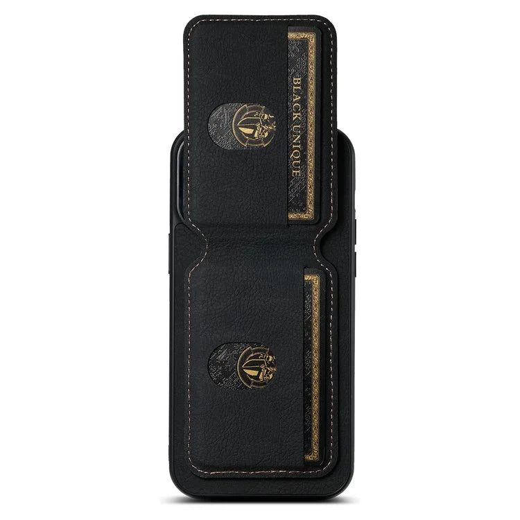 SUTENI H02 For iPhone 11 Pro Max Case Litchi Texture Kickstand Card Slots Protective Shell