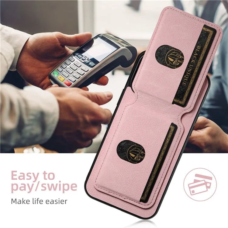 SUTENI H02 For iPhone 11 Pro Max Case Litchi Texture Kickstand Card Slots Protective Shell
