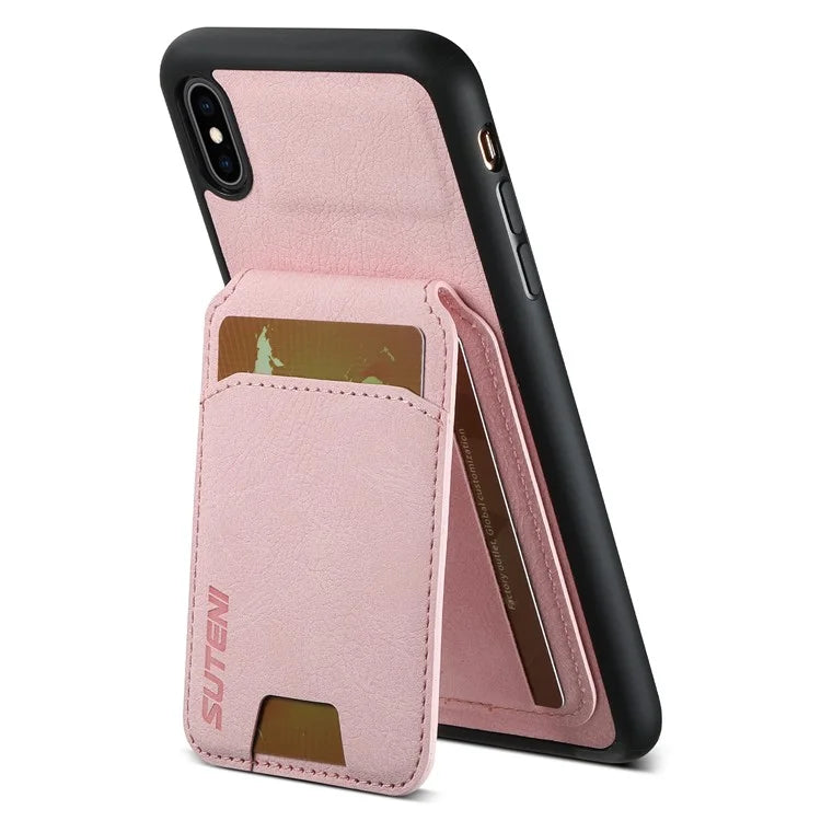SUTENI H02 For iPhone X / XS 5.8 inch Litchi Texture Case PU Leather+TPU Vertical Flip Phone Cover