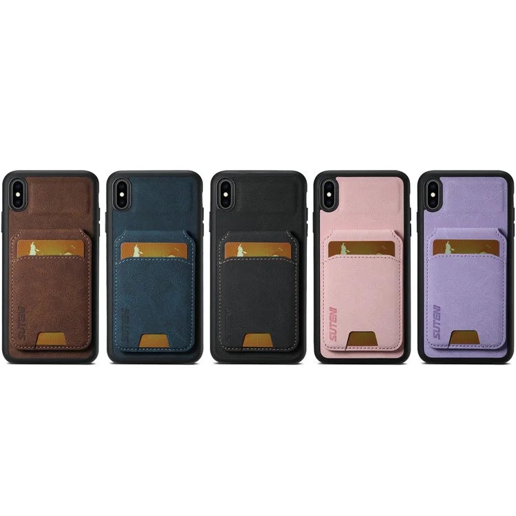 SUTENI H02 For iPhone X / XS 5.8 inch Litchi Texture Case PU Leather+TPU Vertical Flip Phone Cover