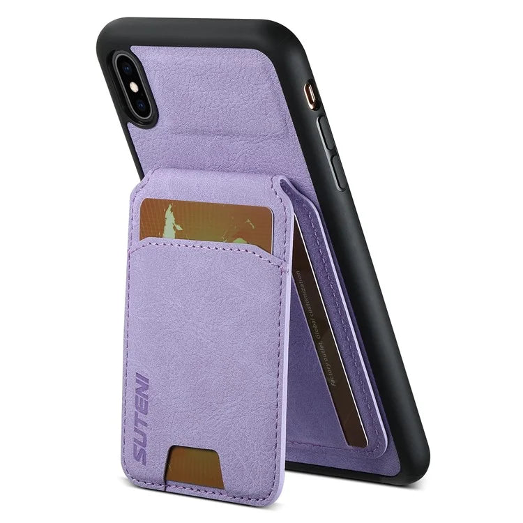SUTENI H02 For iPhone X / XS 5.8 inch Litchi Texture Case PU Leather+TPU Vertical Flip Phone Cover